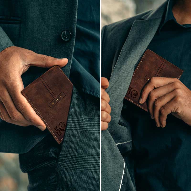Embrace Style and Functionality with Rustic Town’s Leather Wallet with Coin Pocket